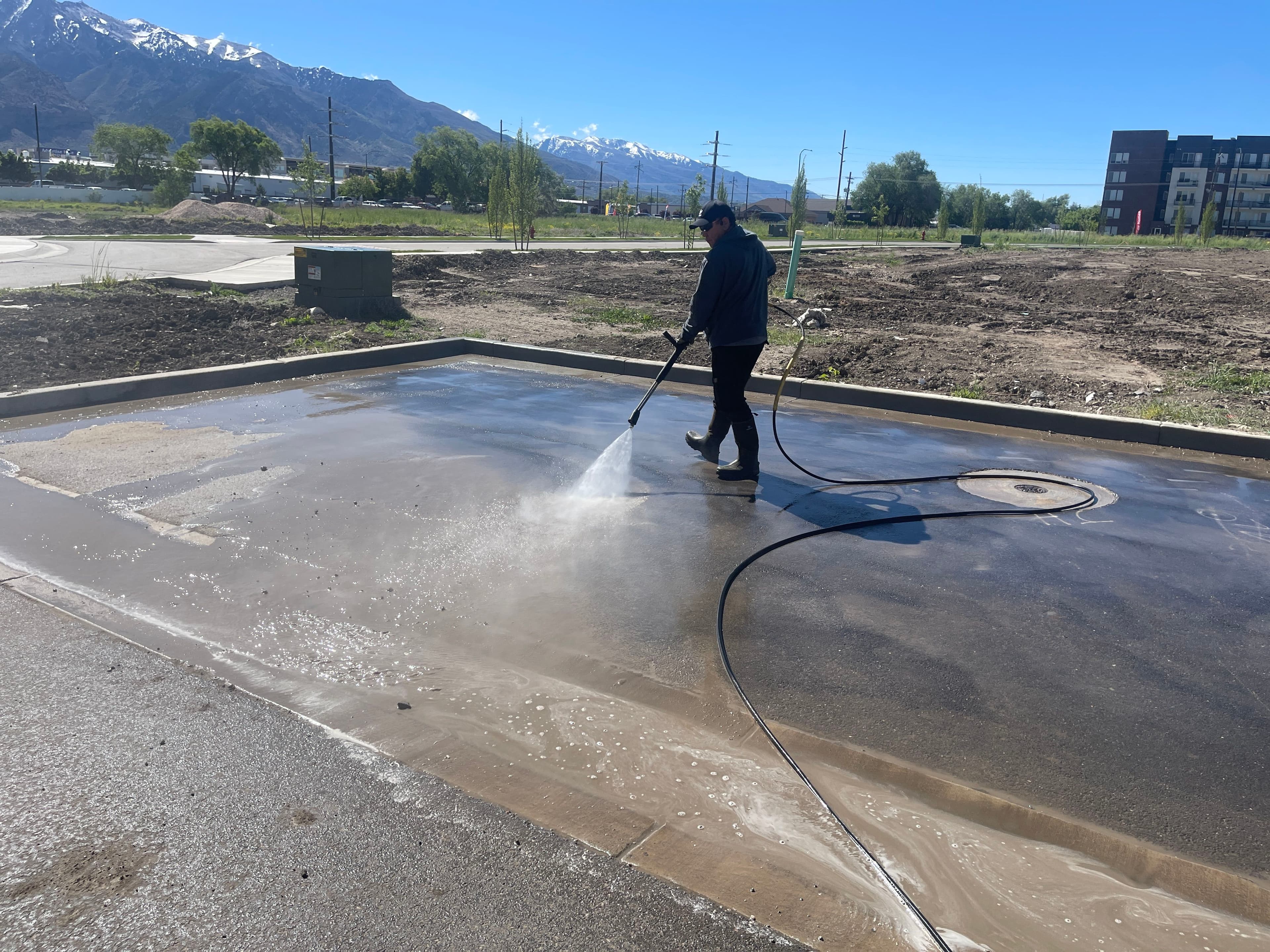 Project Post-Construction Parking Area Pressure Washing in Ogden image