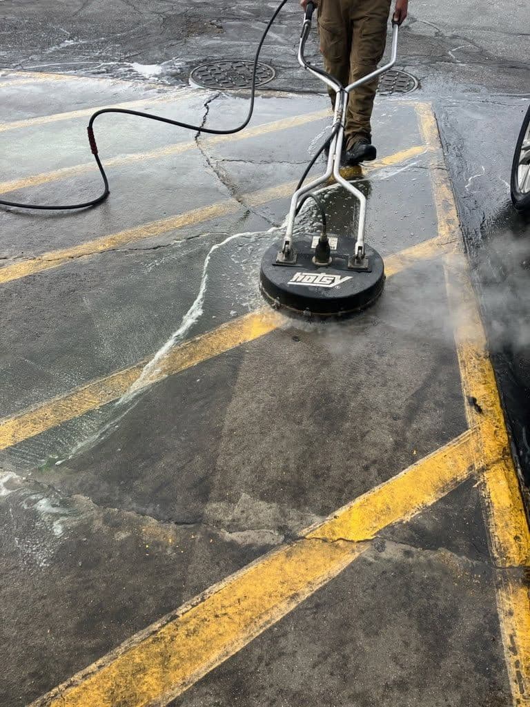 Gallery photos for Impressive Pressure Washing Results for Local Eatery: Image #2