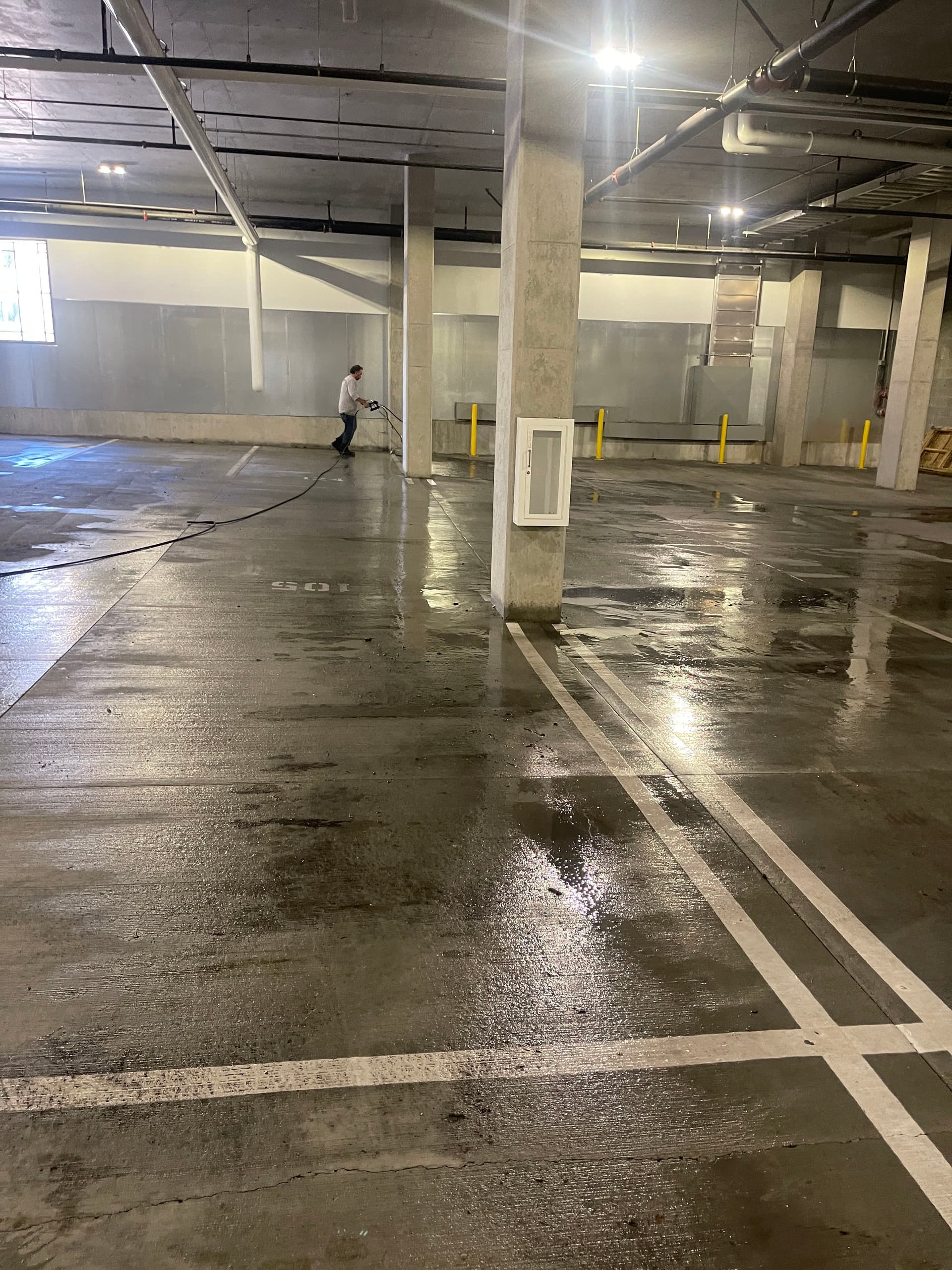 Gallery photos for Parking Garage Concrete Pressure Wash Prepped for Striping: Image #5