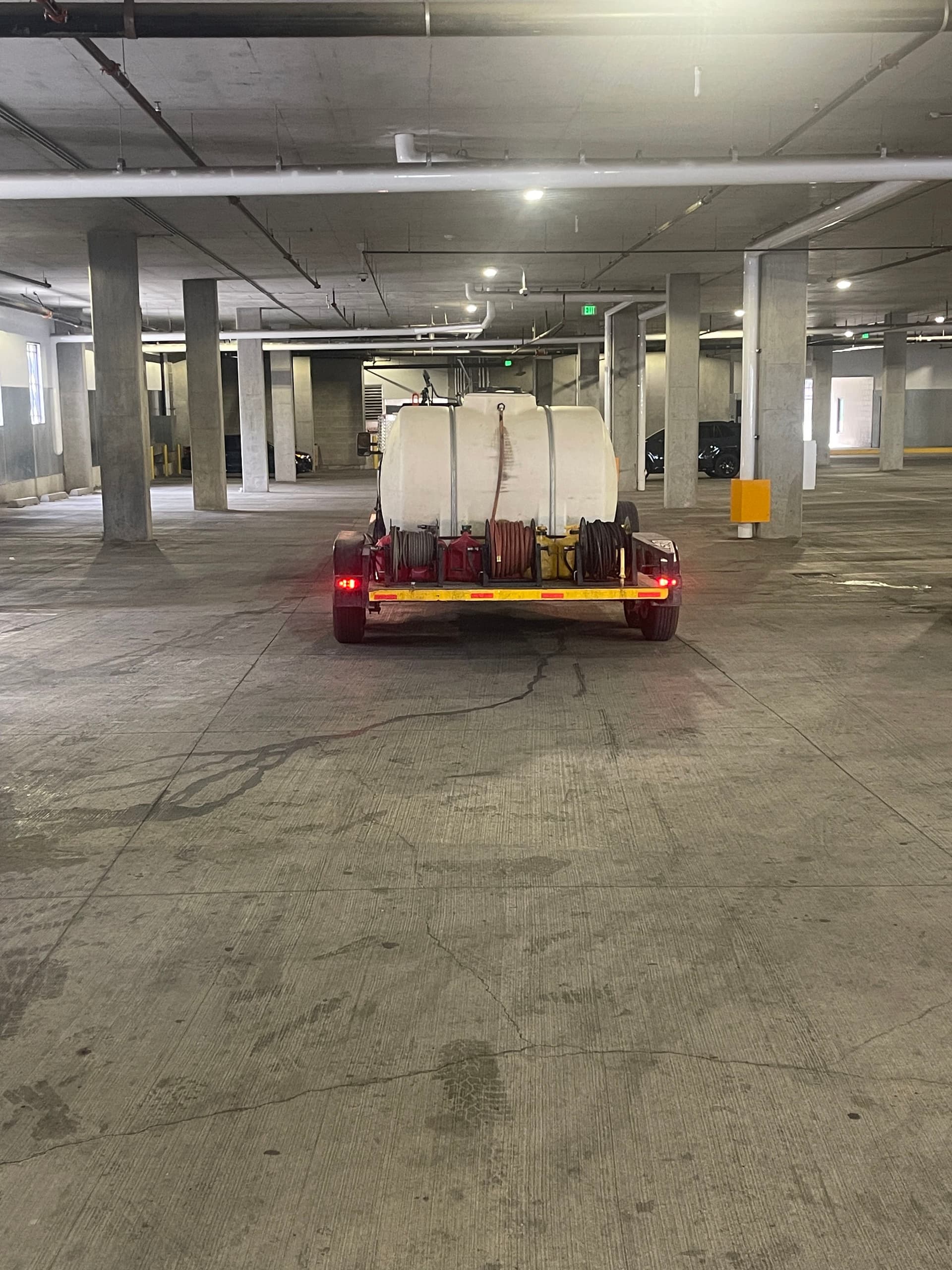 Gallery photos for Parking Garage Concrete Pressure Wash Prepped for Striping: Image #1