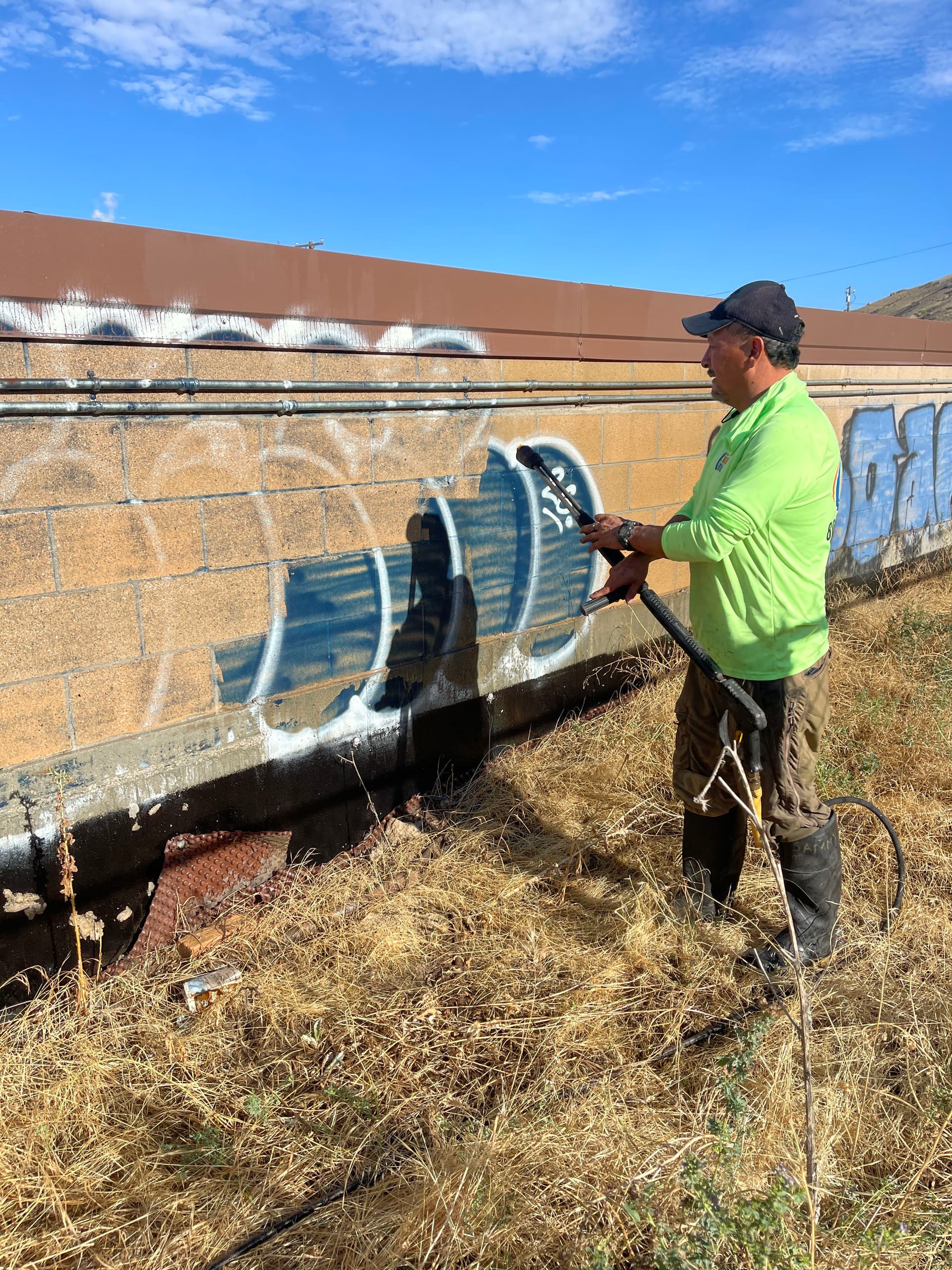 Gallery photos for Graffiti Removal at a Utah Storage Facility Wall: Image #5