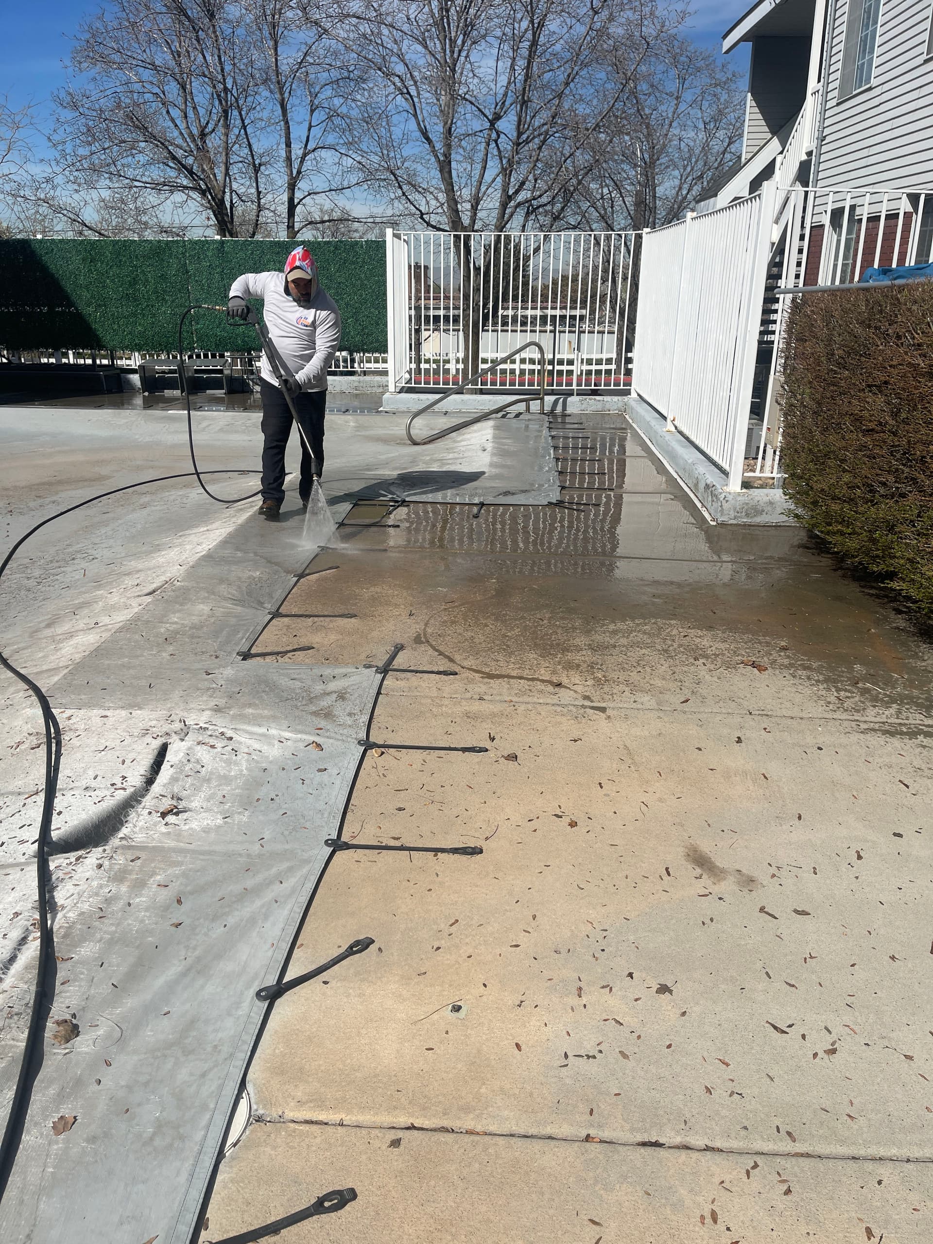 Gallery photos for Pool Deck and Staircase Pressure Washing at Windgate in Bountiful: Image #1