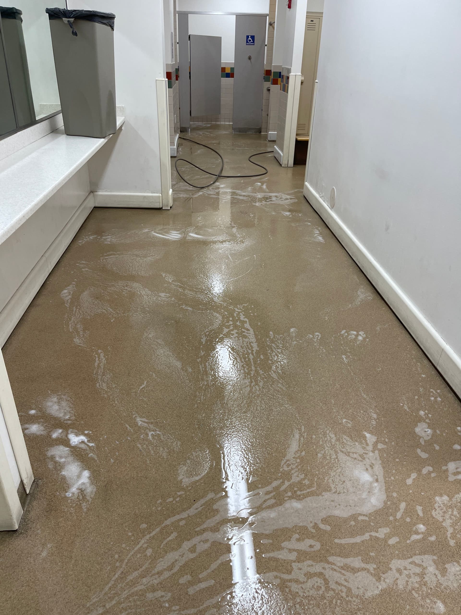 Gallery photos for Hot Water Pressure Washing the Gene Fullmer Rec Center Locker Rooms: Image #1