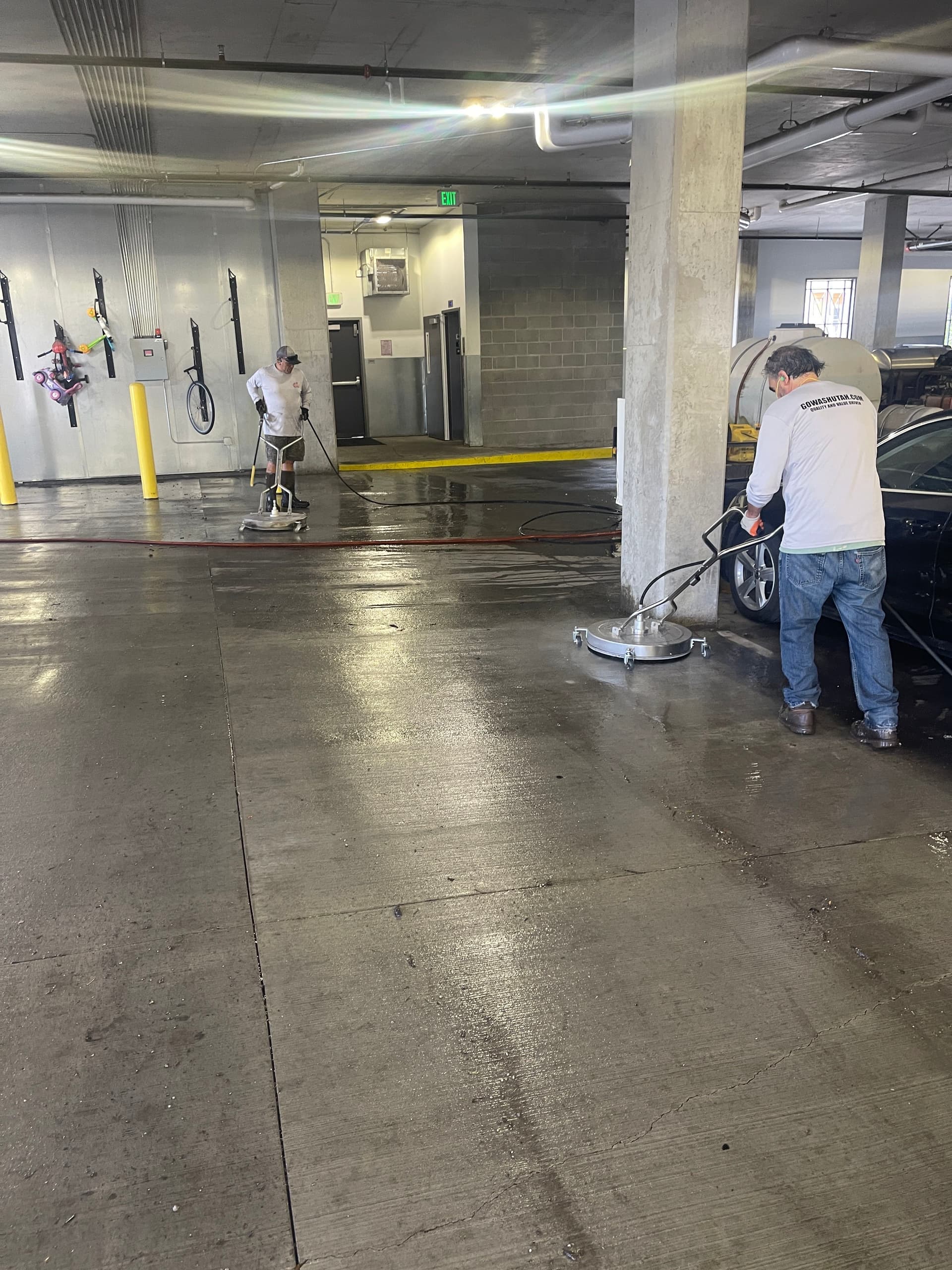 Gallery photos for Parking Garage Concrete Pressure Wash Prepped for Striping: Image #3