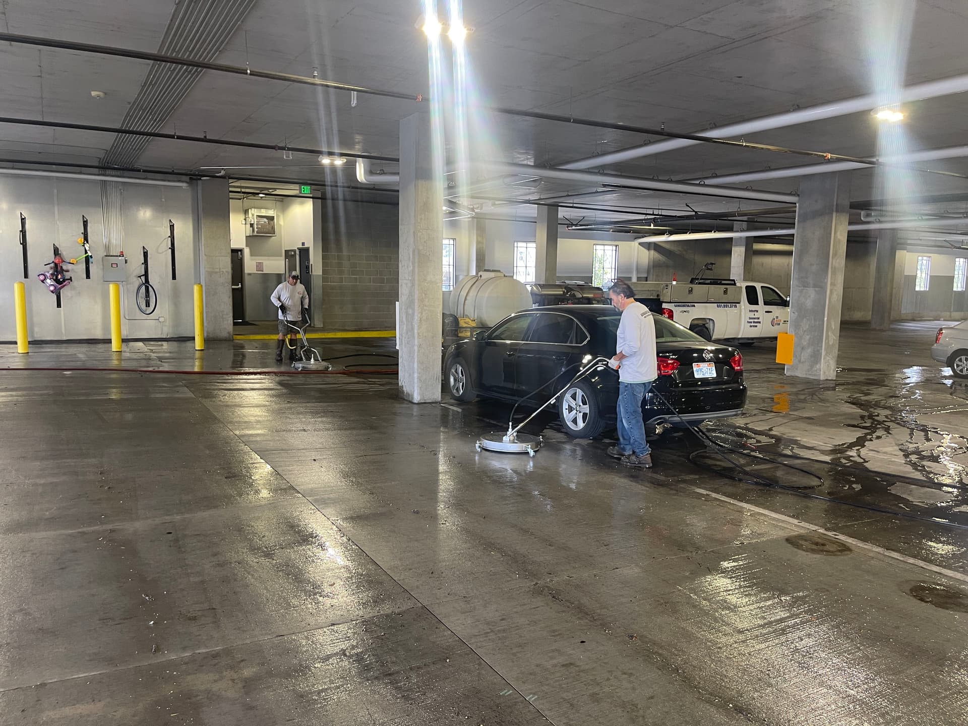 Gallery photos for Parking Garage Concrete Pressure Wash Prepped for Striping: Image #4