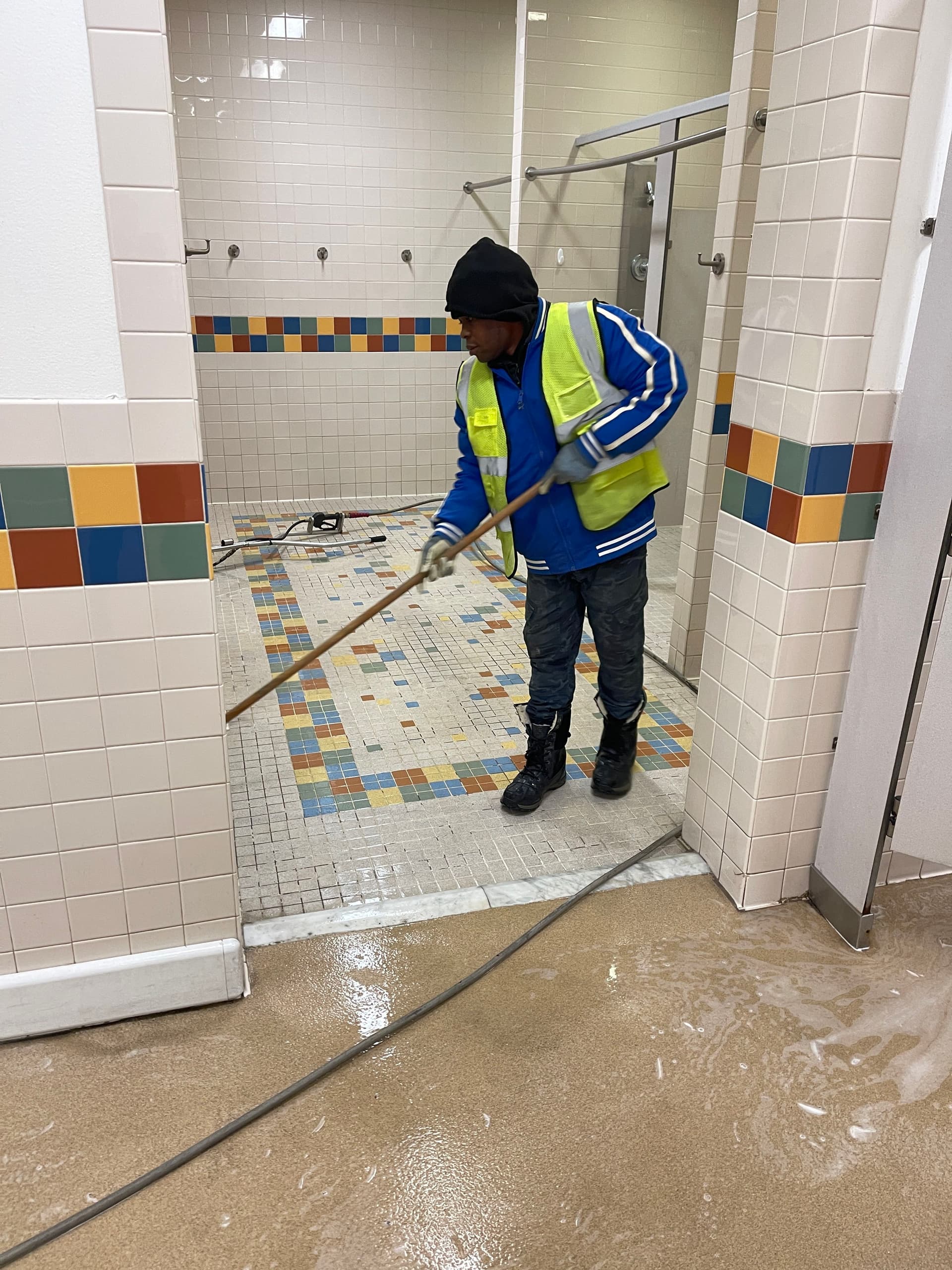 Gallery photos for Hot Water Pressure Washing the Gene Fullmer Rec Center Locker Rooms: Image #2