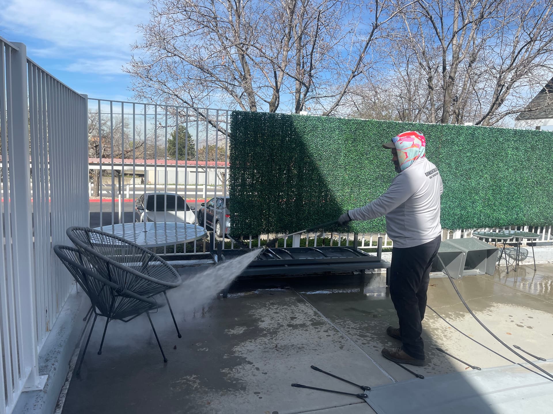 Gallery photos for Pool Deck and Staircase Pressure Washing at Windgate in Bountiful: Image #2