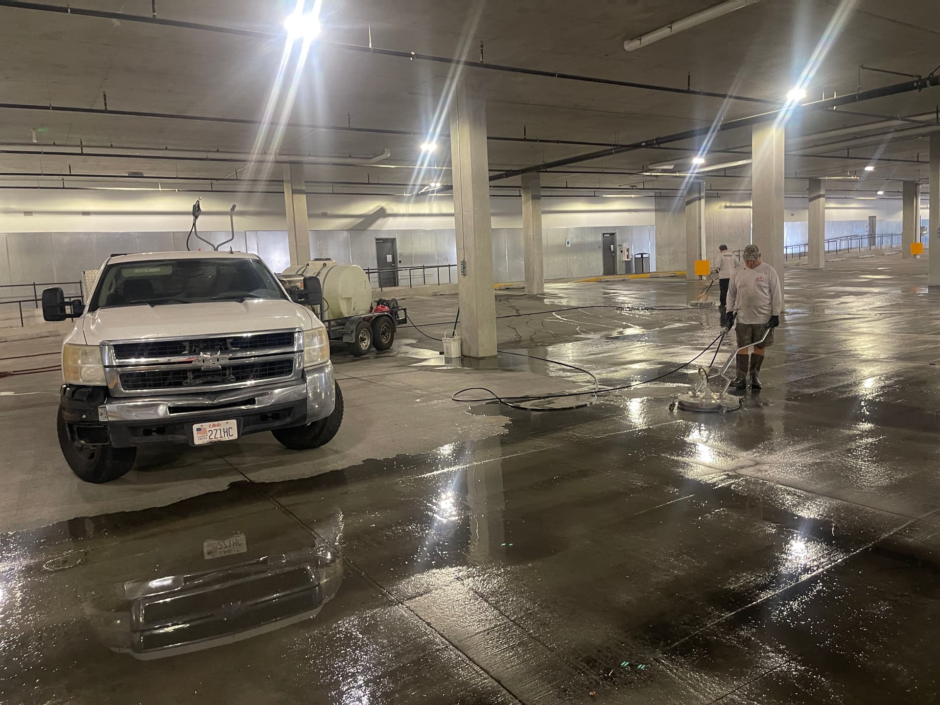 Gallery photos for Parking Garage Concrete Pressure Wash Prepped for Striping: Image #8