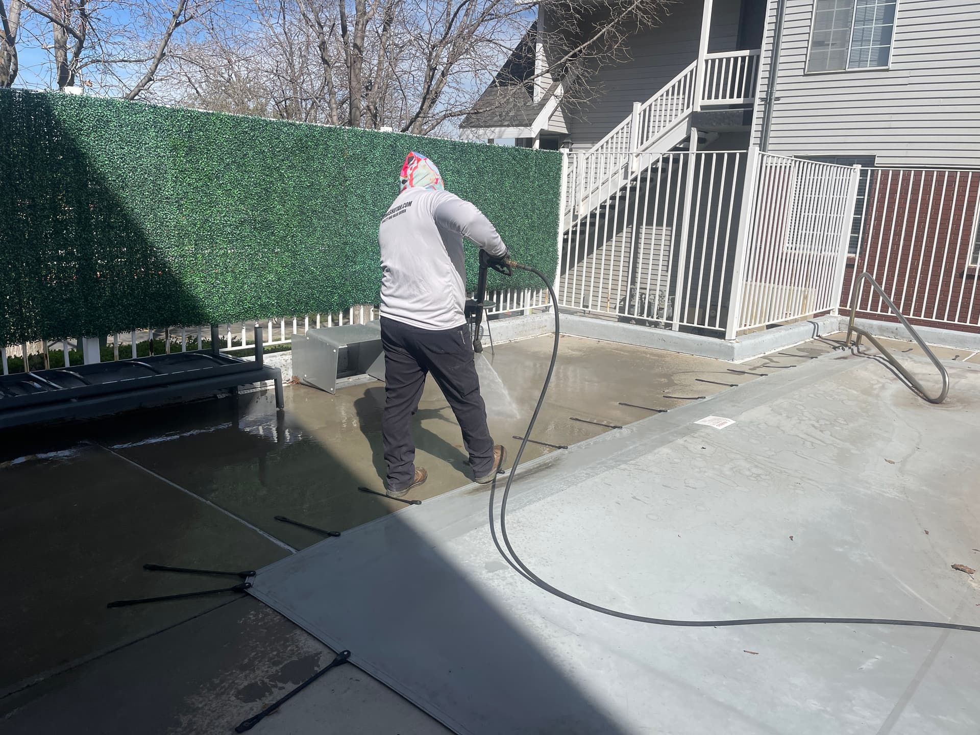 Pool Deck and Staircase Pressure Washing at Windgate in Bountiful image