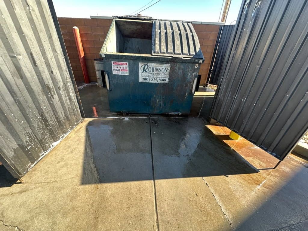 Gallery photos for Impressive Dumpster Pad Cleanup in West Point: Image #1