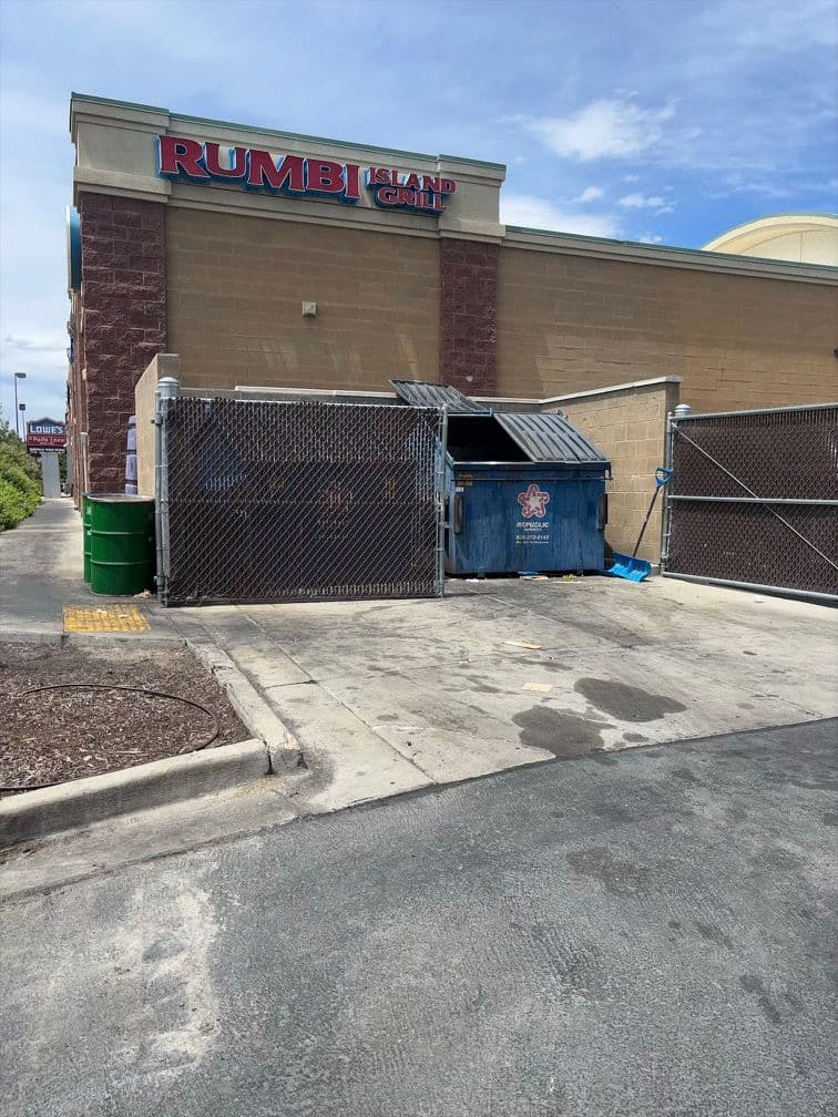 Gallery photos for Night Shift Dumpster Pad Pressure Washing at Rumbi Island Grill in American Fork: Image #2