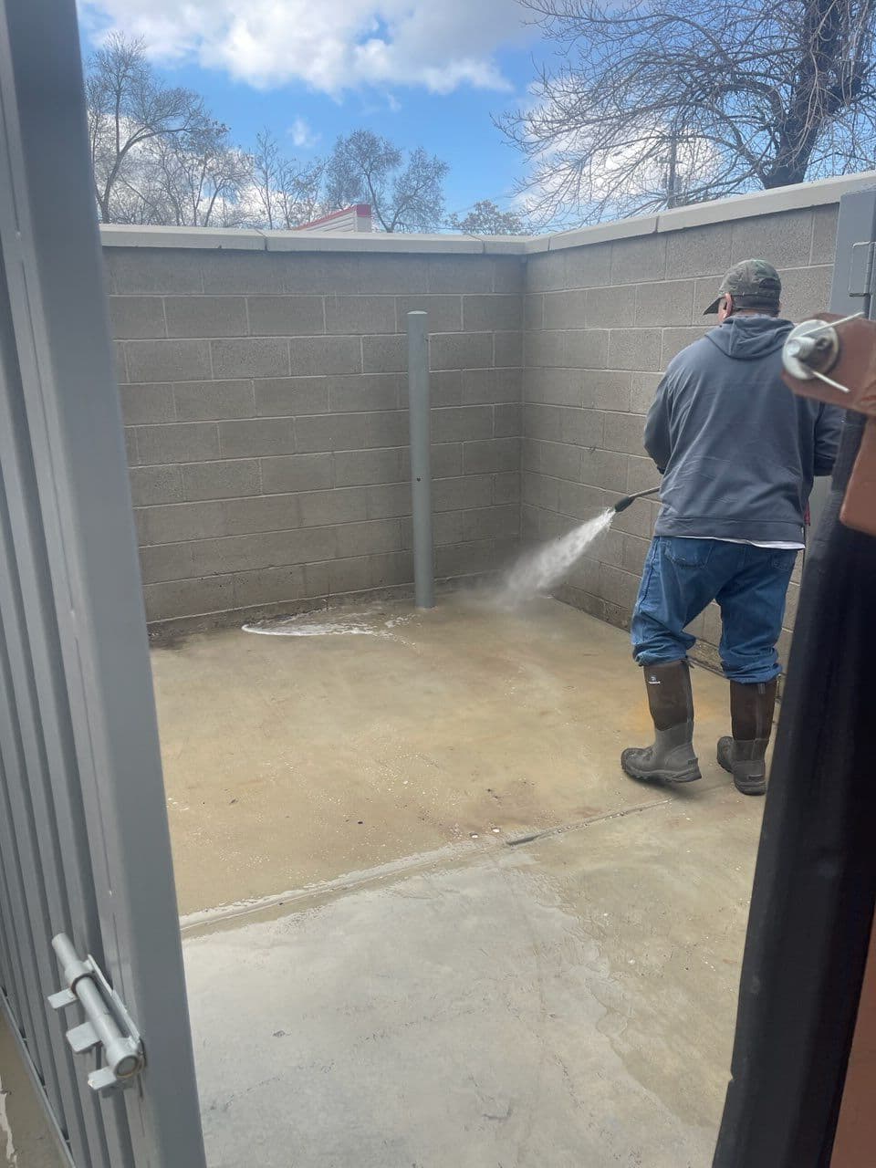 Dumpster Pad Cleanup with Precision Pressure Washing image