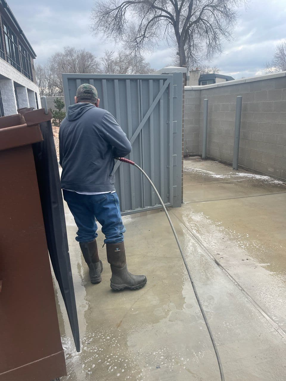 Gallery photos for Dumpster Pad Cleanup with Precision Pressure Washing: Image #2