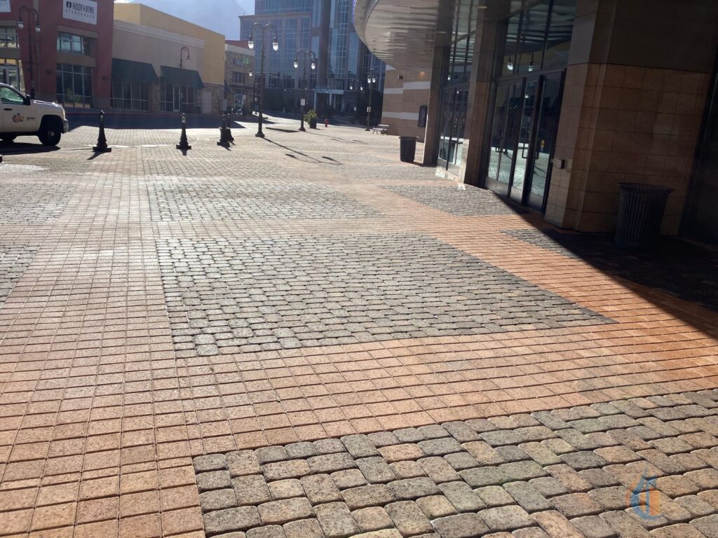 12 Century Theatres Paver Walkway and Entrance Pressure Power Washing by Go Wash Utah