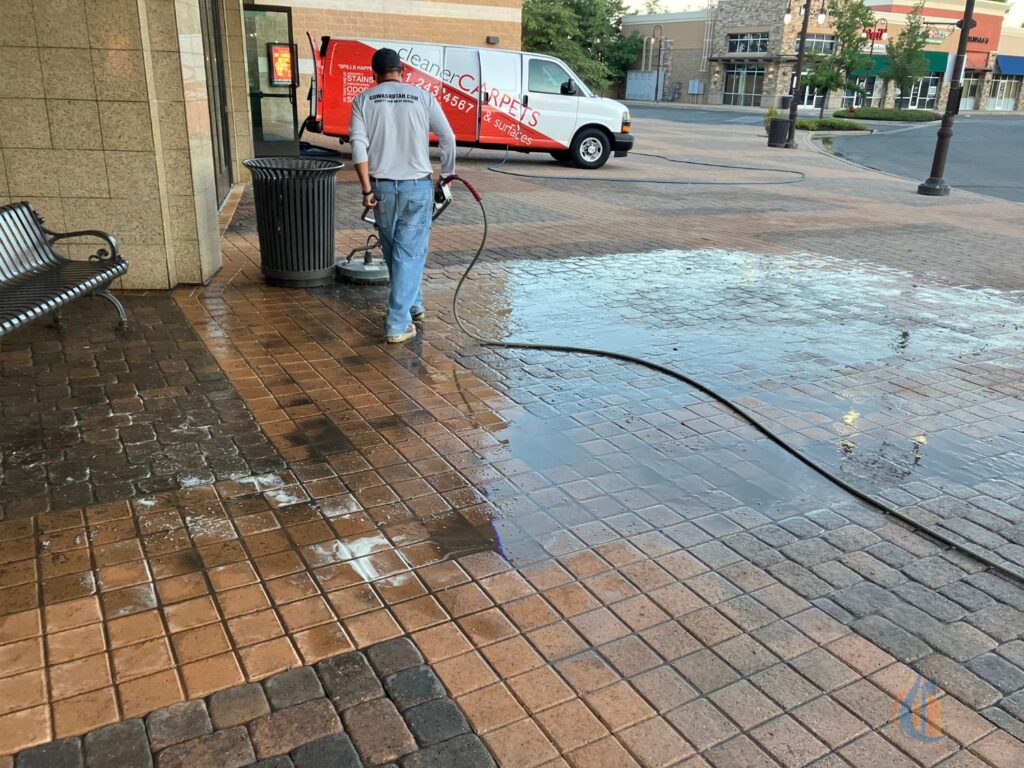 6 Century Theatres Paver Walkway and Entrance Pressure Power Washing by Go Wash Utah