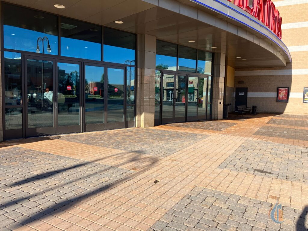 9 Century Theatres Paver Walkway and Entrance Pressure Power Washing by Go Wash Utah