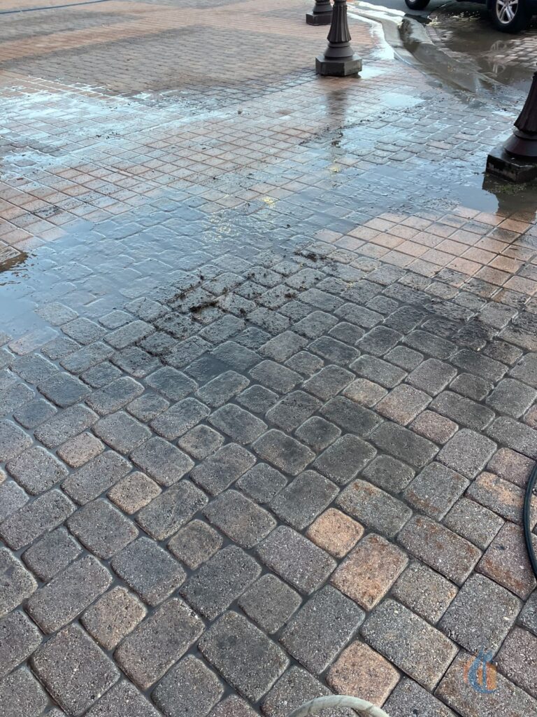 Century Theatres Paver Walkway and Entrance Pressure Power Washing by Go Wash Utah