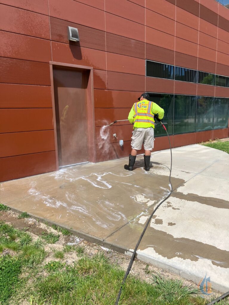 13 Intermountain Health Building Exterior Area Pressure Power Washing by Go Wash Utah in Utah