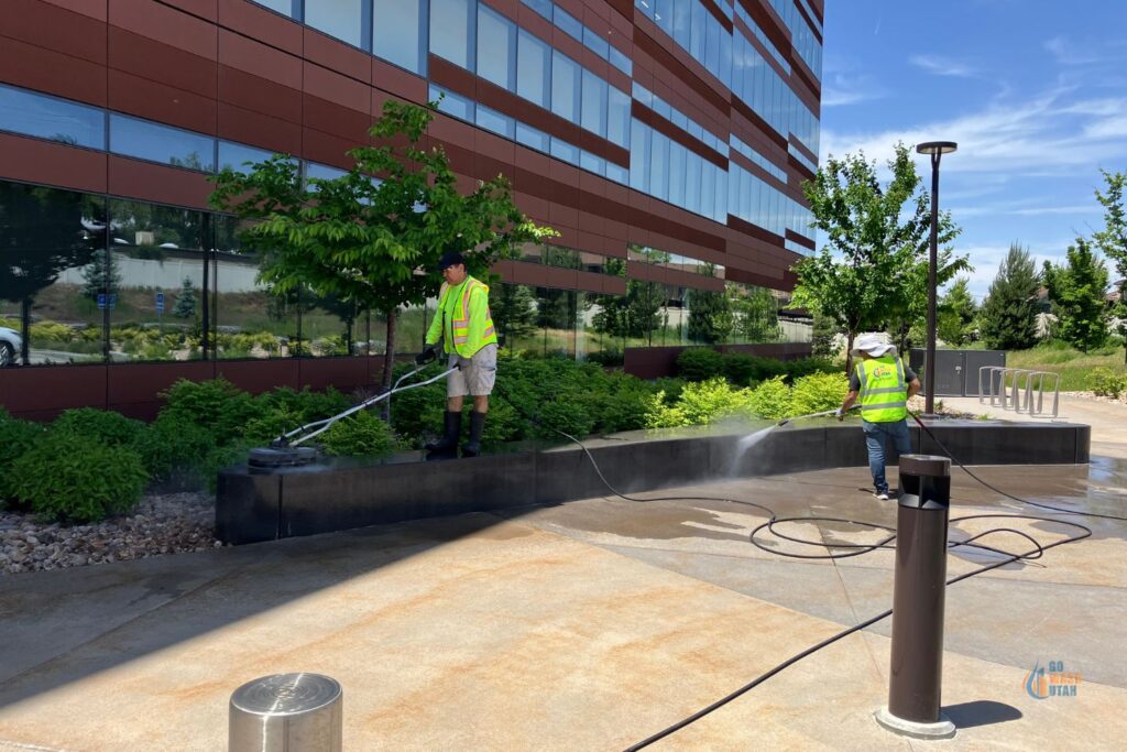 14 Intermountain Health Building Exterior Area Pressure Power Washing by Go Wash Utah in Murray