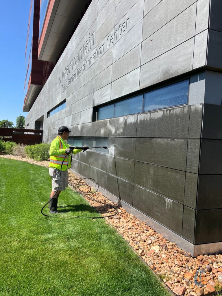 3 Intermountain Health Building Exterior Area Pressure Power Washing by Go Wash Utah in Murray