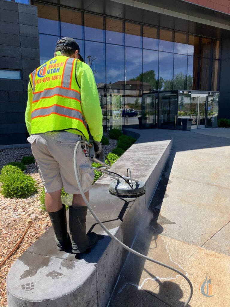 7 Intermountain Health Building Exterior Area Pressure Power Washing by Go Wash Utah in Murray