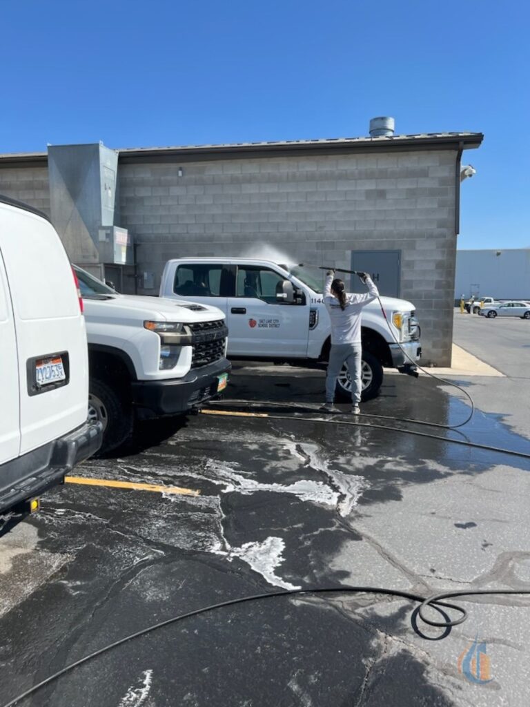 14 Pressure Power Washing Vehicles for Salt Lake City School District by Go Pave Utah